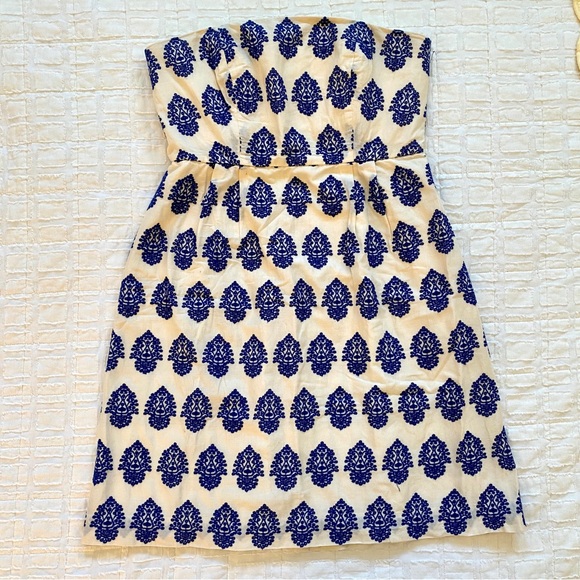 J. Crew size 6 strapless dress with embroidery - Picture 4 of 6